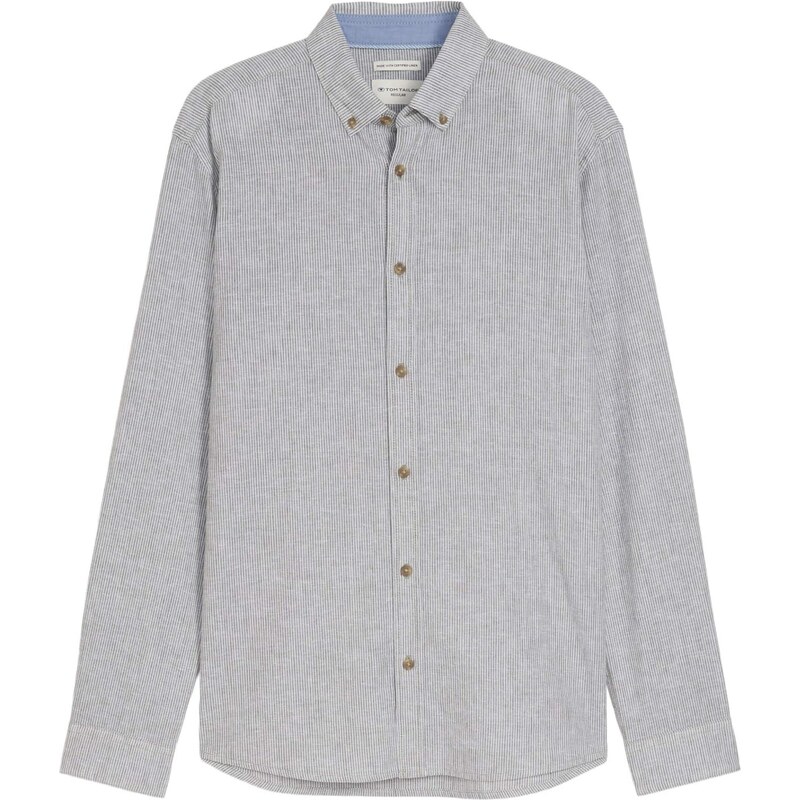 TOM TAILOR Košeľa sivá / biela 68398356