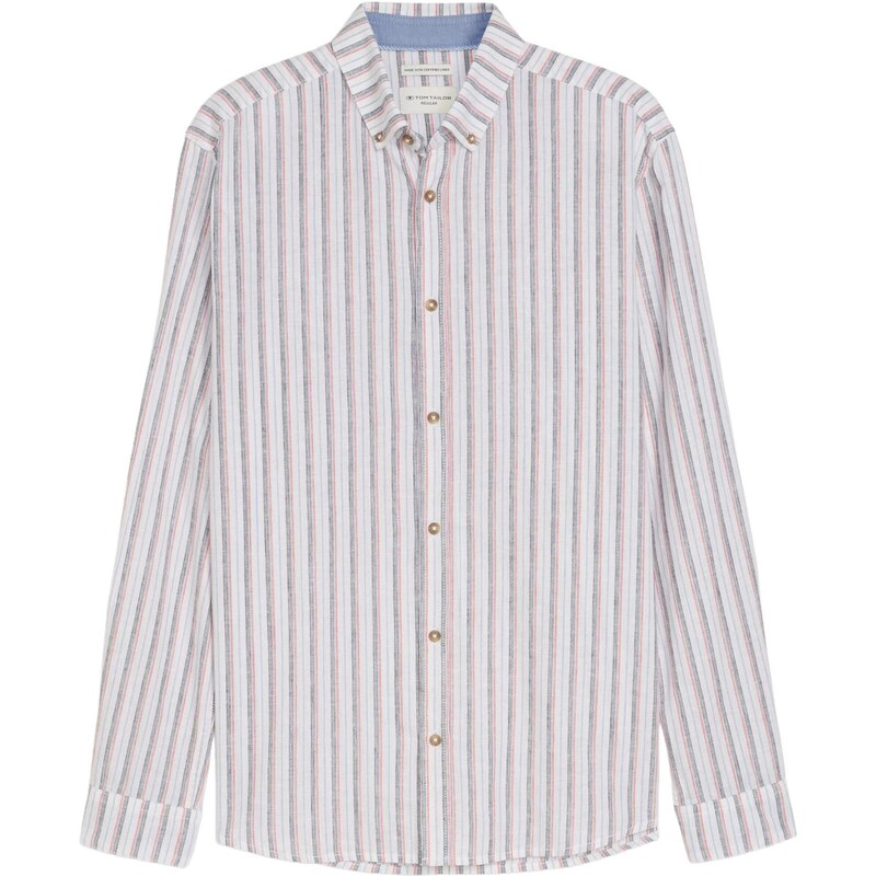 TOM TAILOR Košeľa čadičová / svetločervená / čierna / biela 68398357