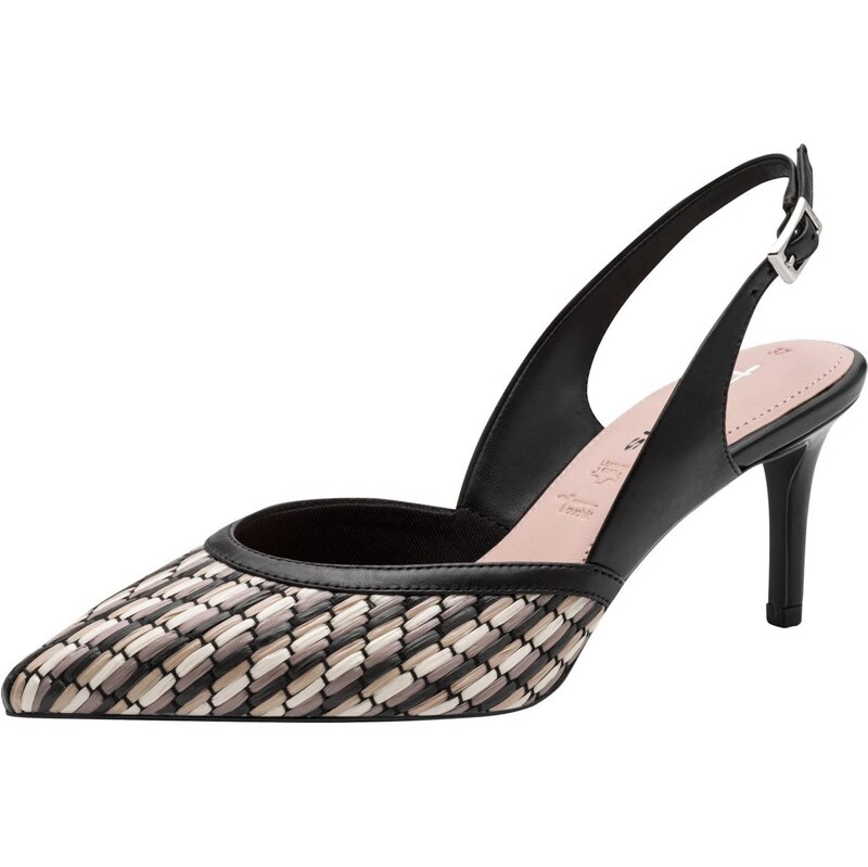 Tamaris Lodičky s otvorenou pätou béžová / hnedá / čierna / šedobiela 68398389