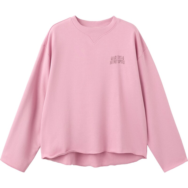 MANGO TEEN Mikina TOURIST ružová / čierna melírovaná 68398408