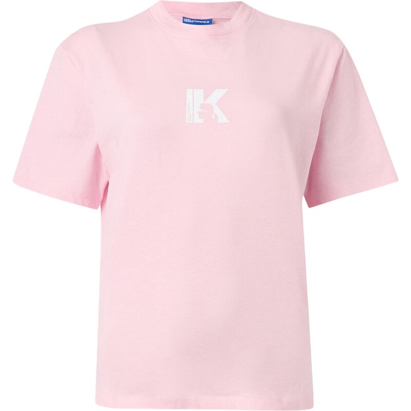 KARL LAGERFELD JEANS Tričko ružová / biela 68398412