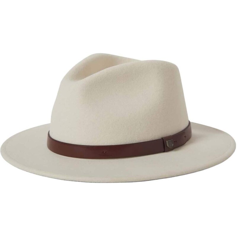 Brixton Klobúk MESSER FEDORA čokoládová / prírodná biela 68398499