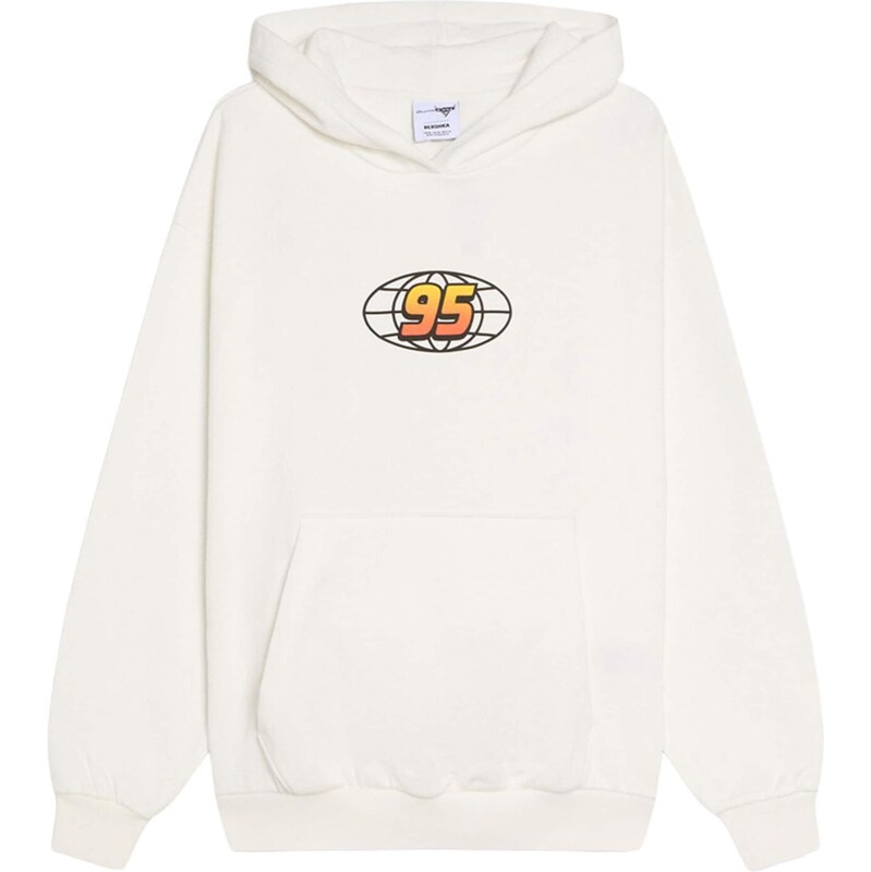 Bershka Mikina CARS oranžová / svetločervená / čierna / šedobiela 68398531