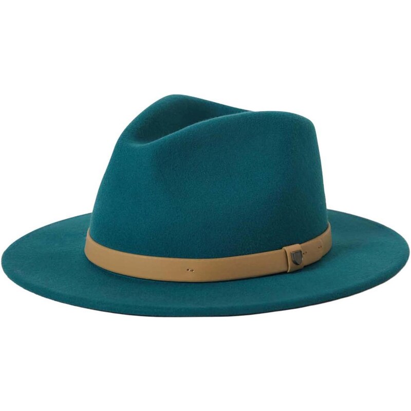Brixton Klobúk MESSER FEDORA farba ťavej srsti / modrozelená 68398501