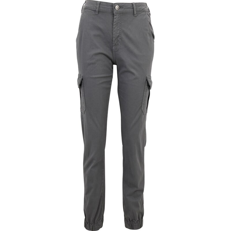 Urban Classics Kapsáče Ladies High Waist Cargo Pants sivá 68398587