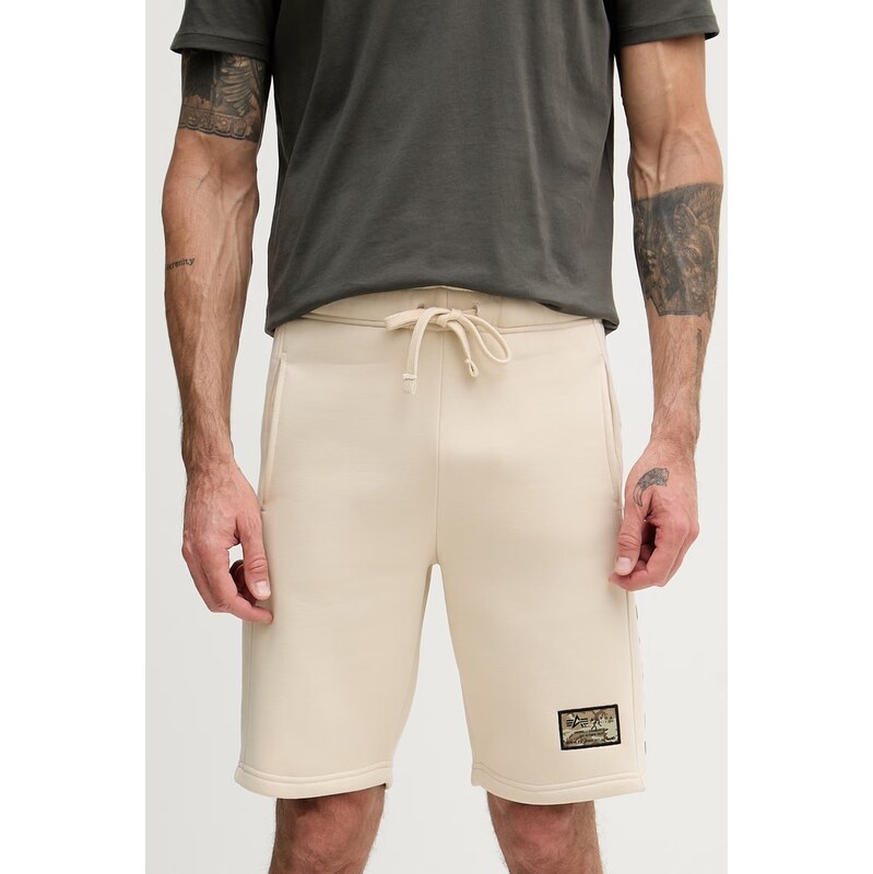 Alpha Industries teplákové šortky pánske s bavlnou Camo Jogger Shorts 68398755