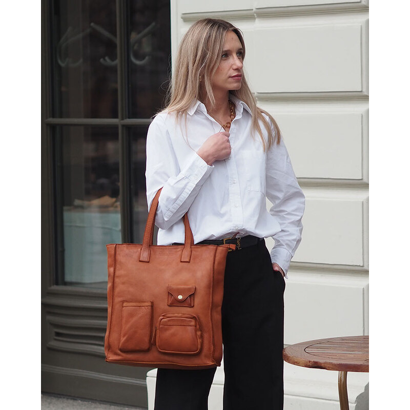 MARCO MAZZINI Dámska taška typu hobo, prírodná koža | camel vp10b 68389345