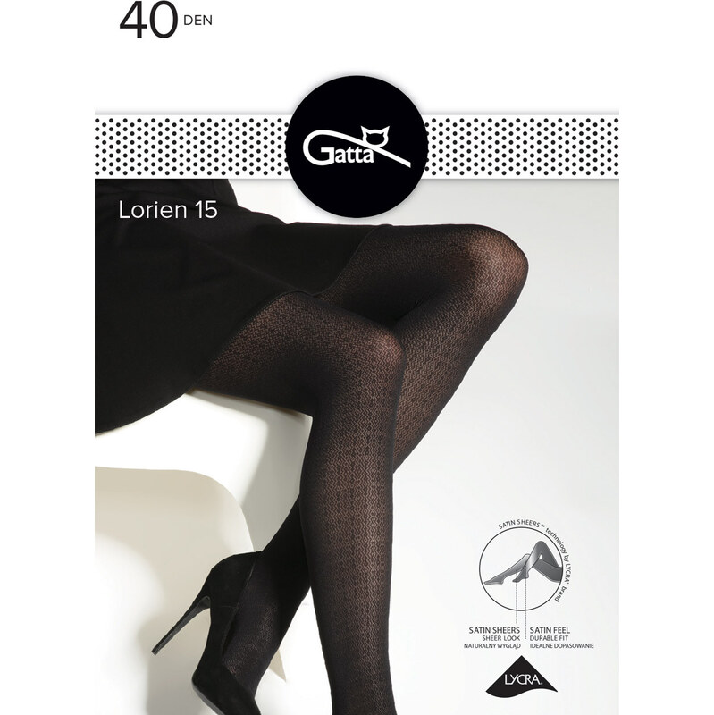 GATTA Pančuchové nohavice Lorien40-vz.15 nero 2(S) 49874034