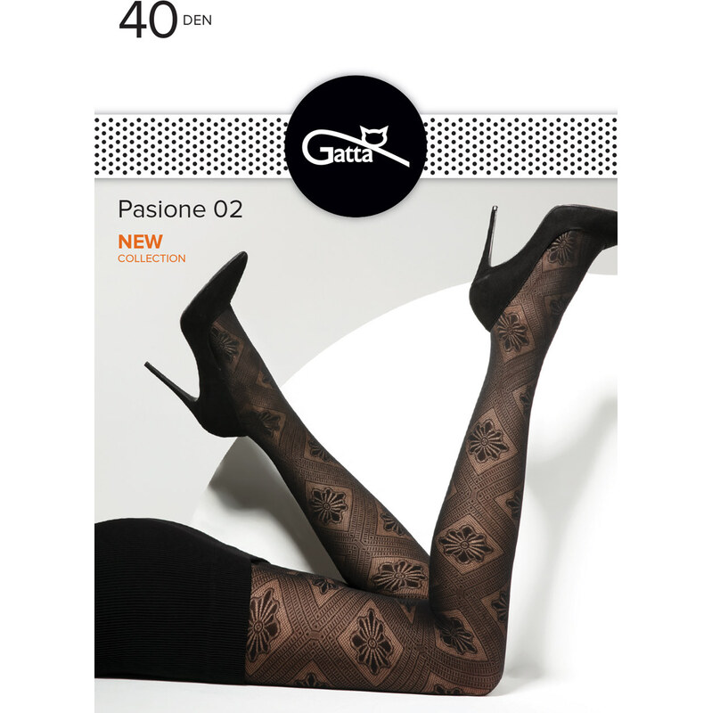 E-shop GATTA Pančuchové nohavice Pasione40-vz.02 nero 2(S)