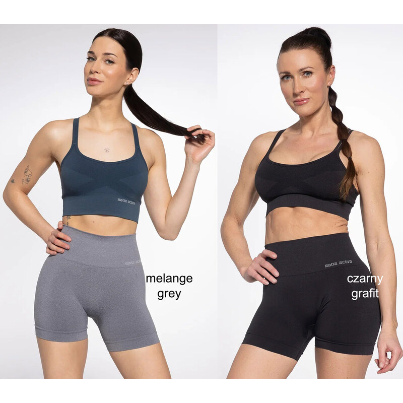 GATTA Dámske legíny Active-seamless-shorts-01 czarny-grafit L 49874051
