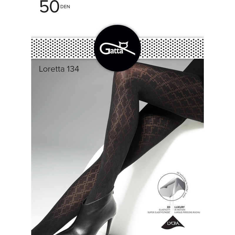 GATTA Pančuchové nohavice Loretta3D50-vz.134 nero 2(S) 49874484