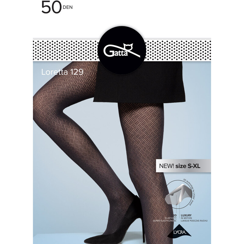 GATTA Pančuchové nohavice Loretta3D50-vz.129 nero 2(S) 49874482