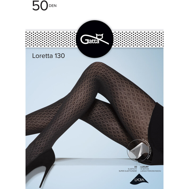 GATTA Pančuchové nohavice Loretta3D50-vz.130 nero 2(S) 49874483