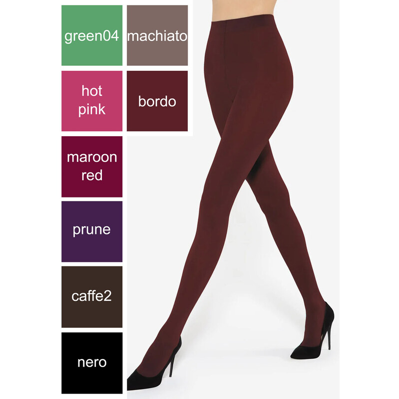 GATTA Pančuchové nohavice Rosalia40 bordo 2(S) 66680190