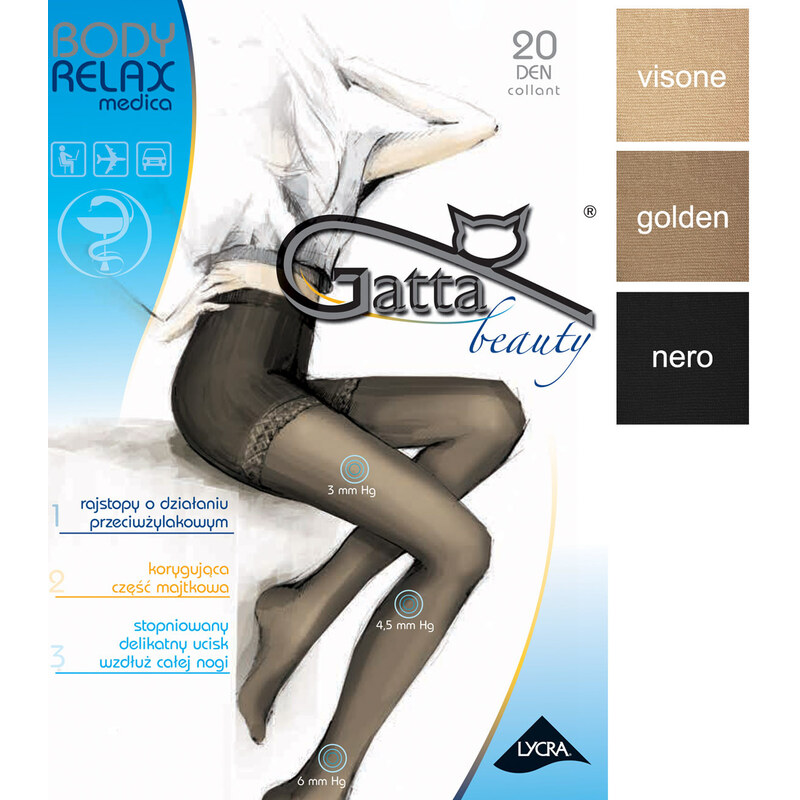 GATTA Pančuchové nohavice Body-relaxmedica20 golden 2(S) 66680174