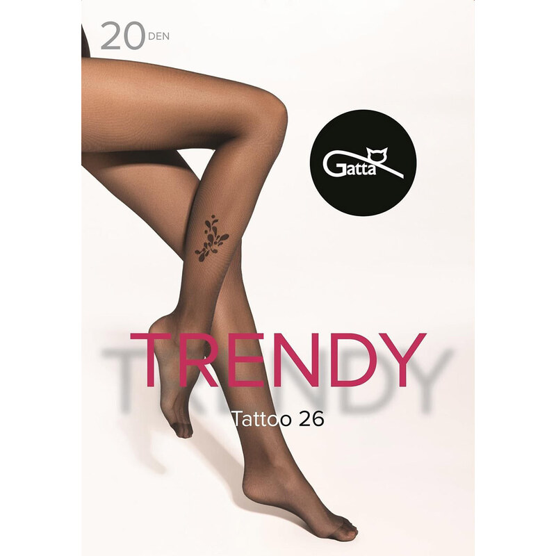 E-shop GATTA Pančuchové nohavice Tattoo20-vz.26 nero 3(M)