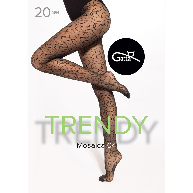 E-shop GATTA Pančuchové nohavice Mosaica20-vz.04 nero 3(M)
