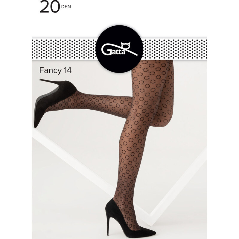 GATTA Pančuchové nohavice Fancy20-vz.14 nero 3(M) 66680199