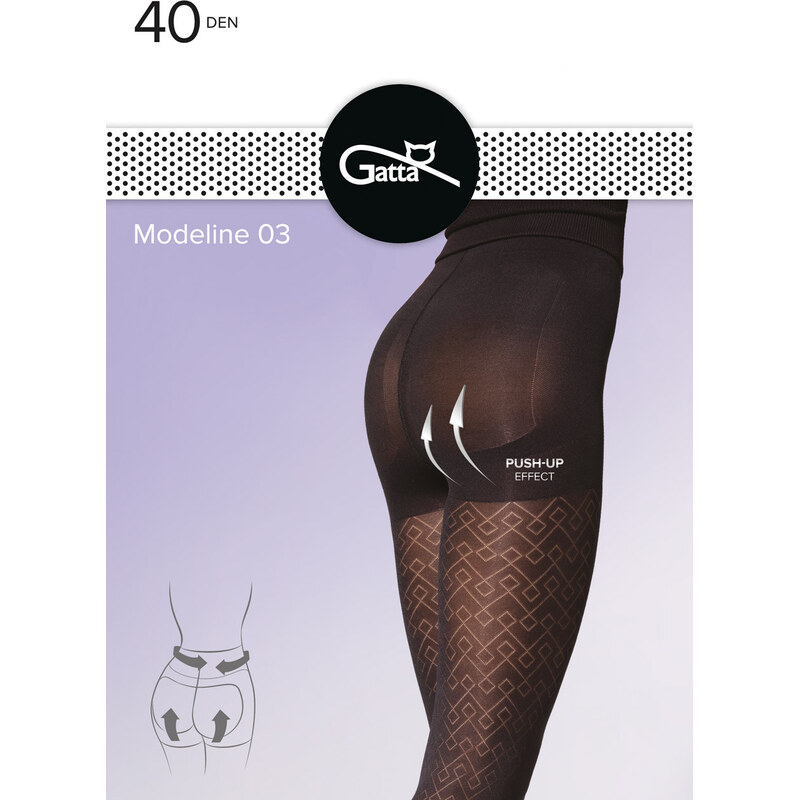 GATTA Pančuchové nohavice Modeline40-vz.03 nero 3(M) 66680418