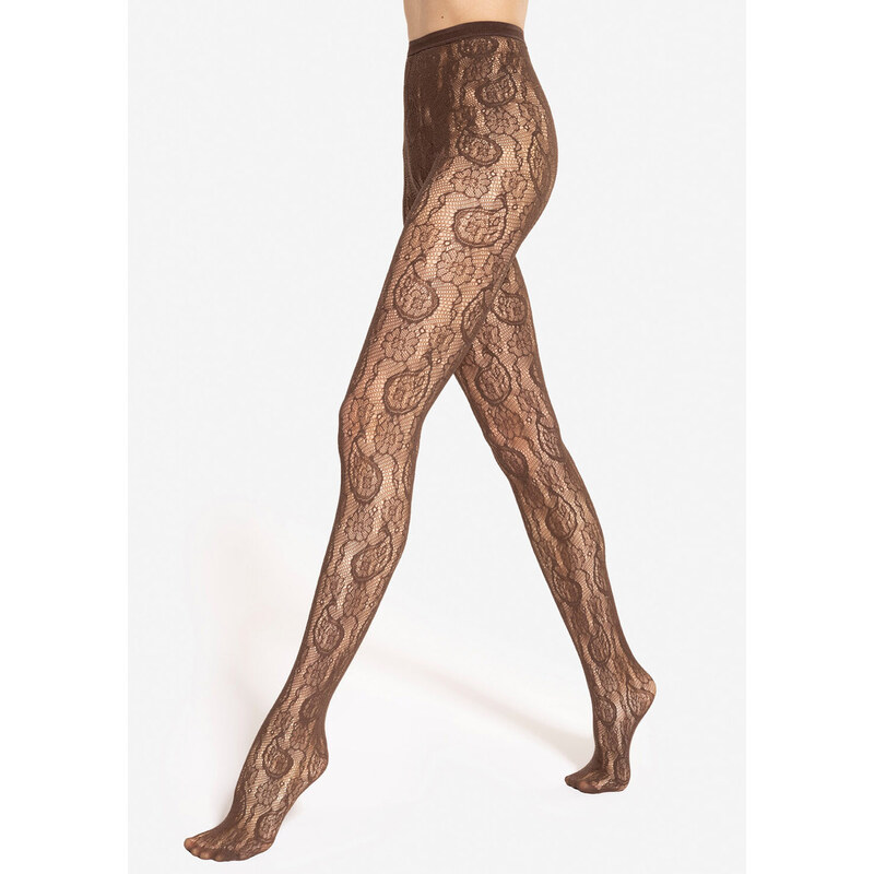 GATTA Pančuchové nohavice Yasmine-vz.06 moka 3-4(M-L) 66680405