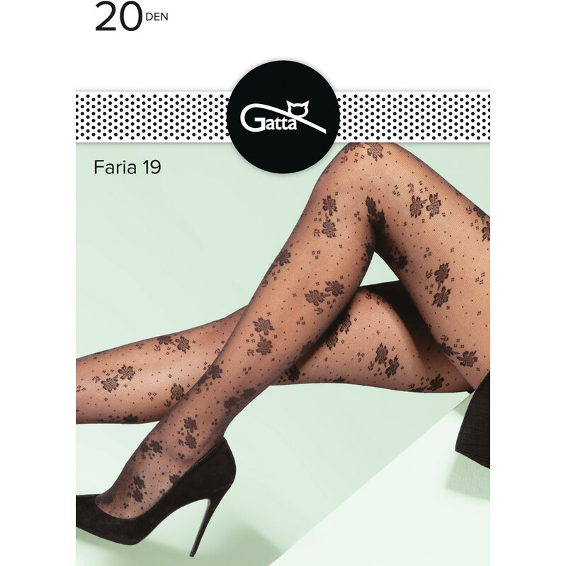 GATTA Pančuchové nohavice Faria20-vz.19 nero 3(M) 66680426