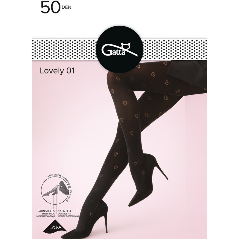 GATTA Pančuchové nohavice Lovely50-vz.01 nero 3(M) 66680430