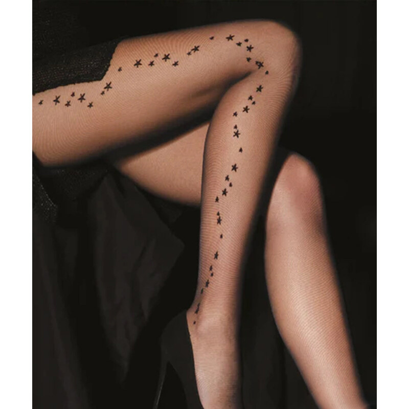 GATTA Pančuchové nohavice Moments-fantasy20-vz.25 nero 3(M) 66680435