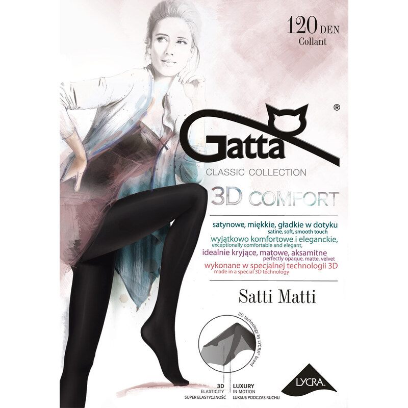 GATTA Pančuchové nohavice satti-matti120 nero 3(M) 66680468