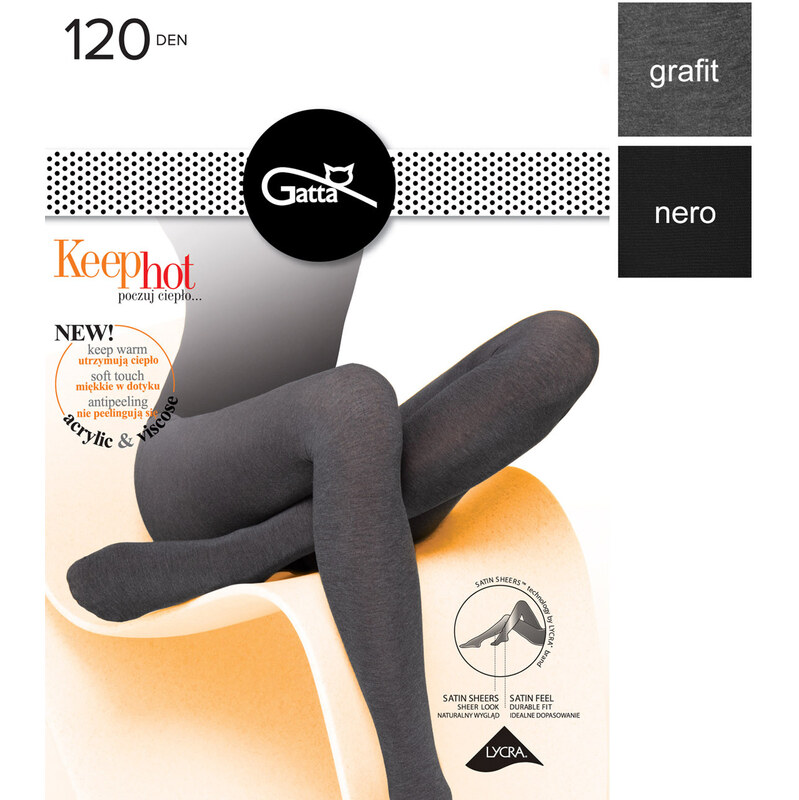 E-shop GATTA Pančuchové nohavice Keep-hot3D120 grafit 2(S)