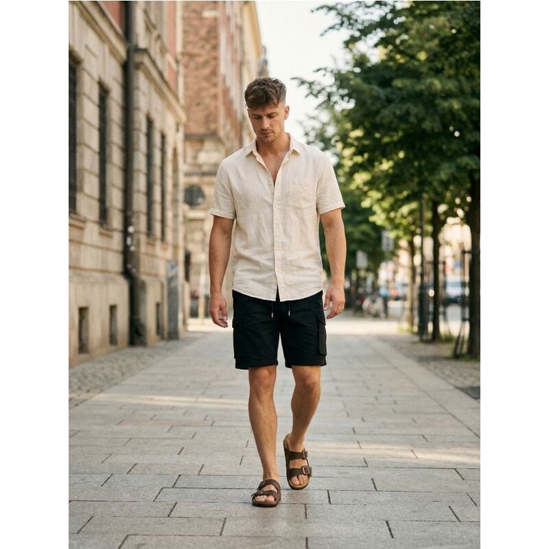 Sinsay - Cargo kraťasy - čierna 68374751