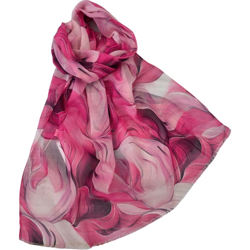 Katrins Fashion Šál ružový s hodvábom 68401360