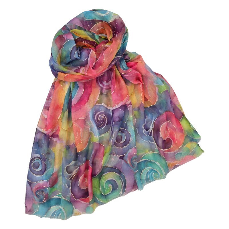 Katrins Fashion Šál farebný s hodvábom 68401355