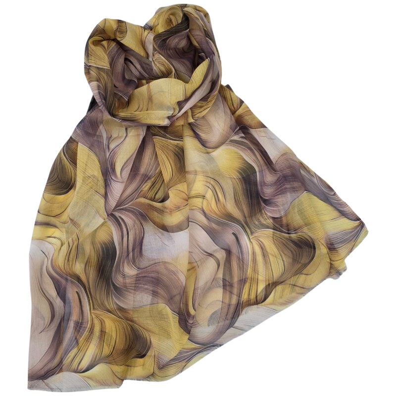 Katrins Fashion Šál žltý s hodvábom 68401361