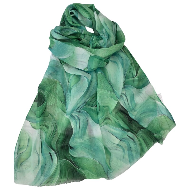 Katrins Fashion Šál zelená s hodvábom 68401358