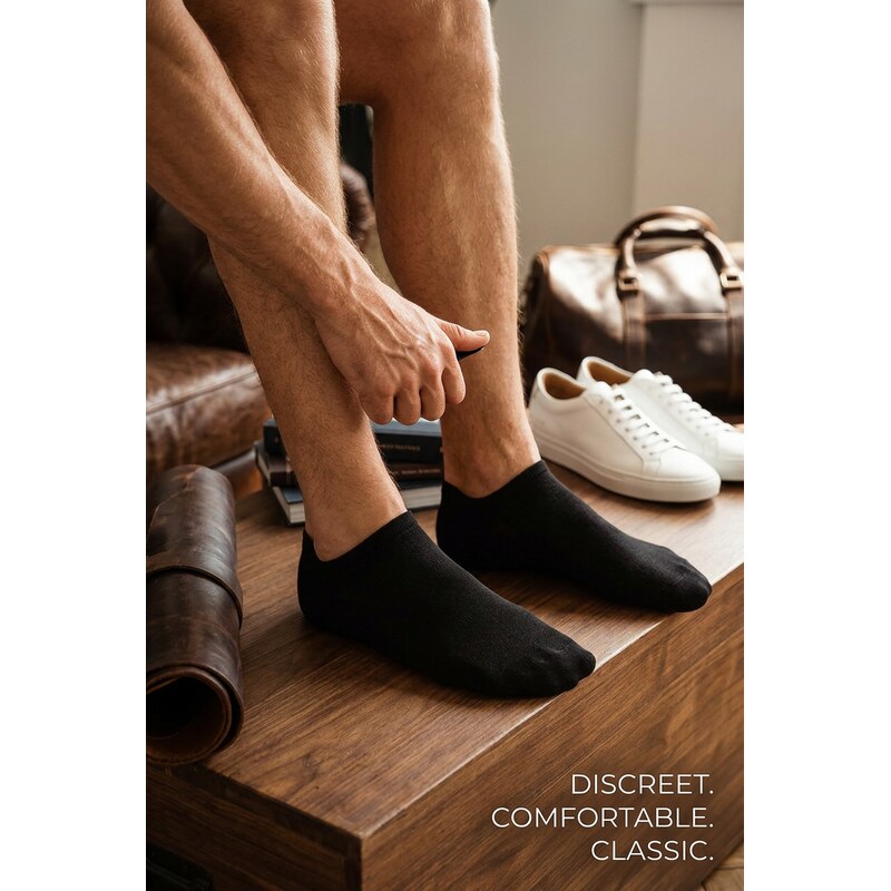 Čierne ultra tenké členkové ponožky Milena 68423868