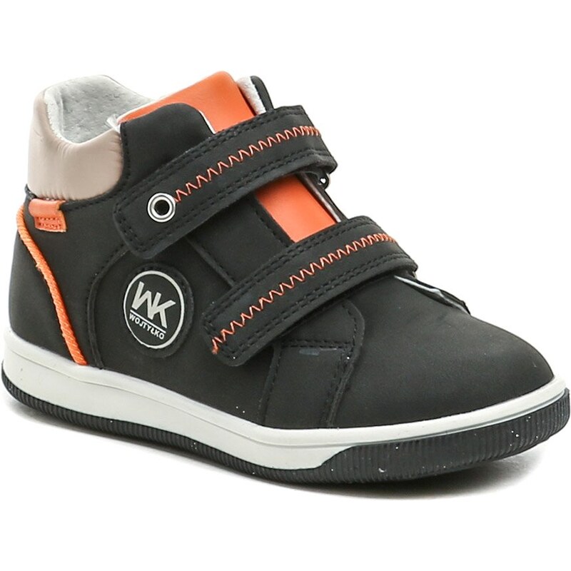 Wojtylko 1T26396a čierno oranžové chlapčenské poltopánky 68403573