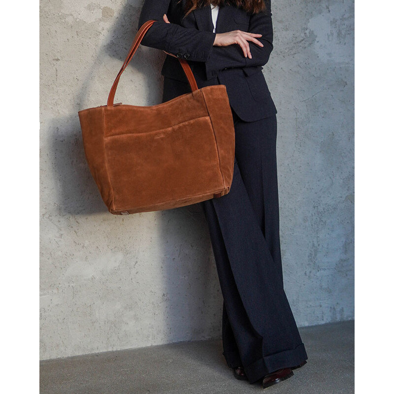 MARCO MAZZINI Dámska kožená taška typu hobo | koňakovo hnedá vp5ee 68300234