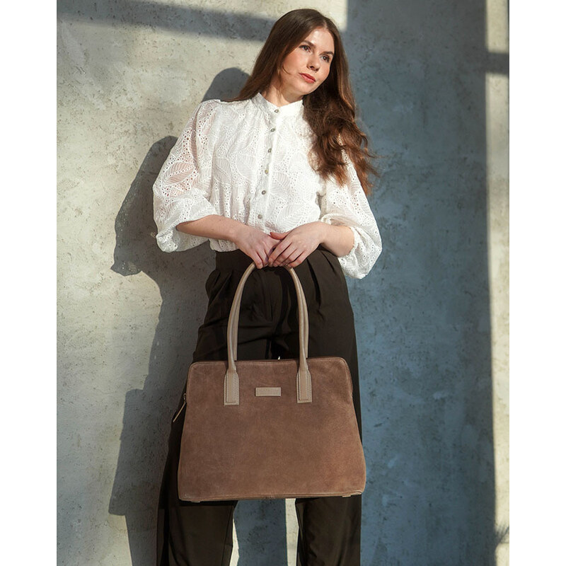 MARCO MAZZINI Dámska taška typu hobo, prírodná koža | béžová vp2hh 67798539