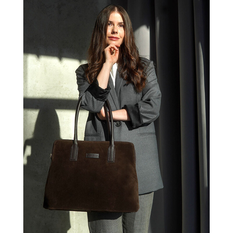 MARCO MAZZINI Dámska taška typu hobo, prírodná koža | tmavohnedá vp2gg 67798541