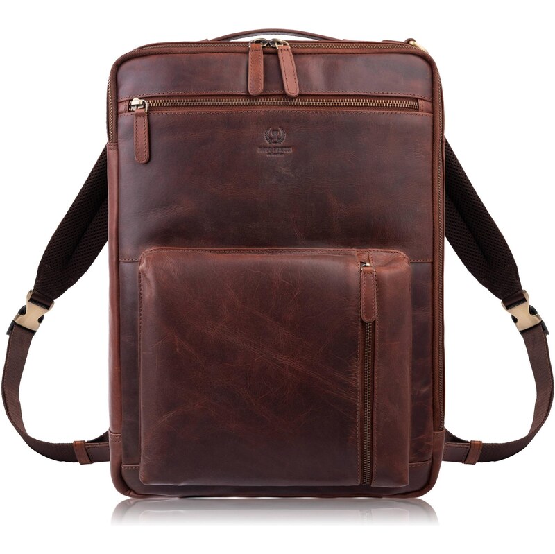 Paolo Peruzzi Prémiový kožený mestský batoh na prácu, vhodný na 68403580