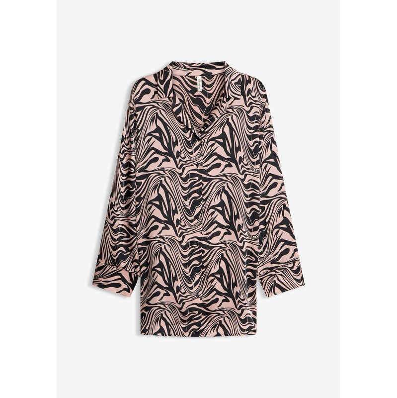 bonprix Nočná košeľa, tkaná zo saténu, farba čierna 68404344