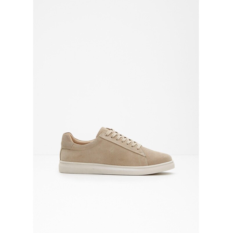 bonprix Nízke tenisky zo semišovej kože, farba béžová 68404474