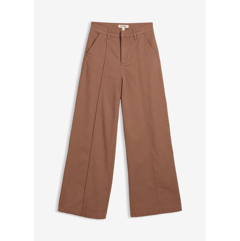bonprix Twillové nohavice, farba hnedá 68404587