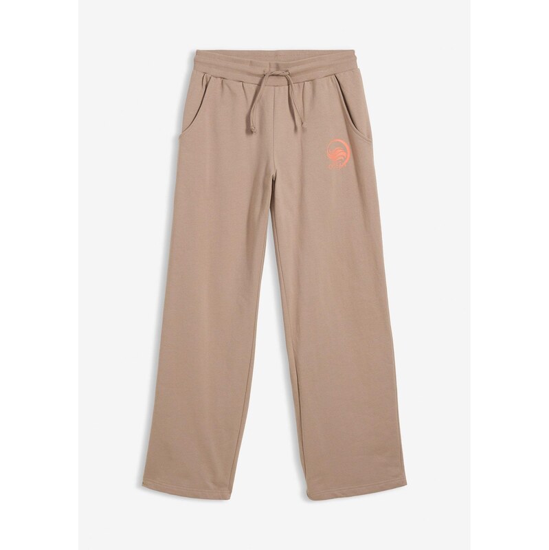 bonprix Tepláky z čistej bavlny, farba hnedá 68404631