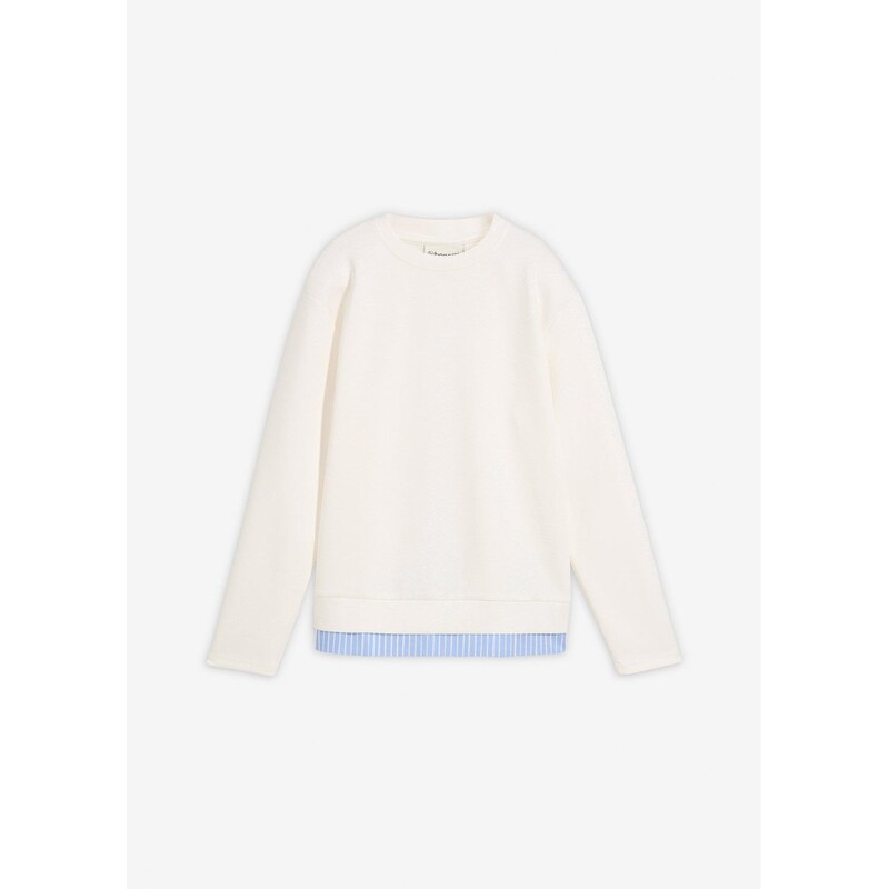 bonprix Mikina z čistej bavlny, farba biela 68404629