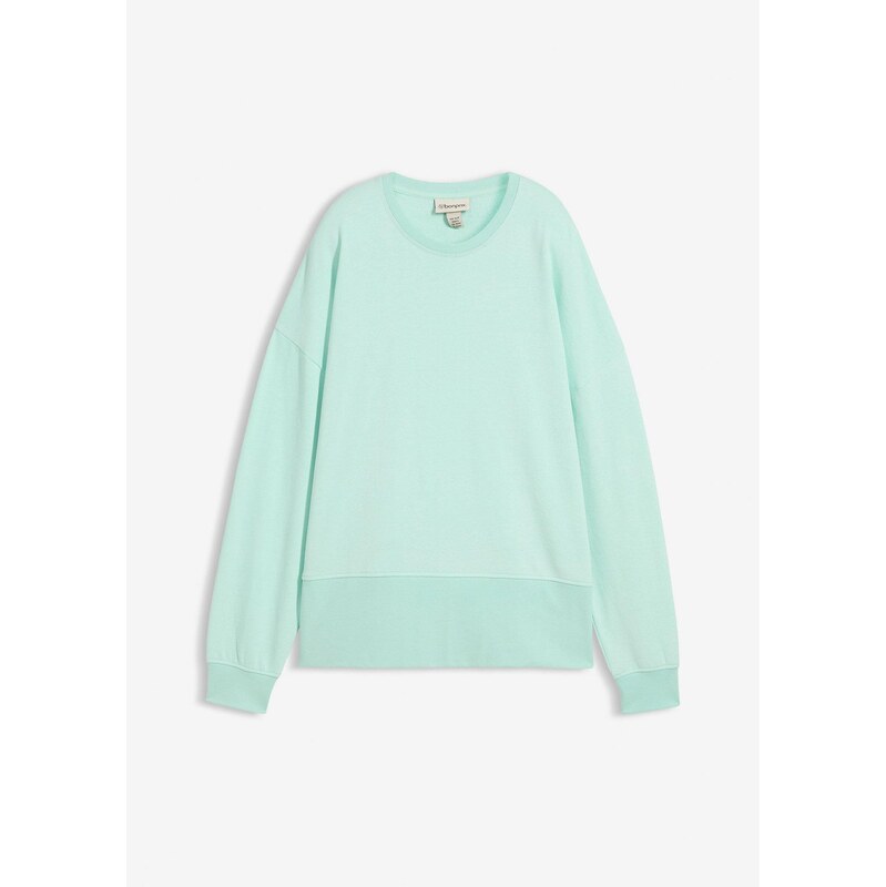 bonprix Oversize mikina z bavlneného mixu, farba zelená 68404652
