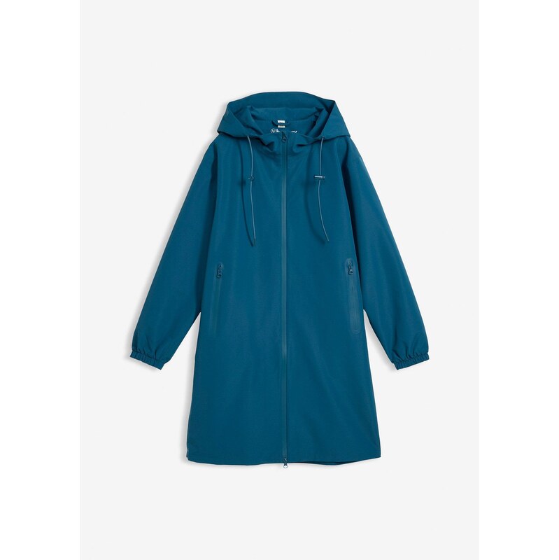 bonprix Pršiplášť, ľahký, s taškou Crossbody, farba modrá 68404660