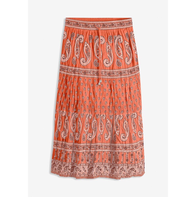 bonprix Maxi sukňa z čistej bavlny, farba hnedá 68404696