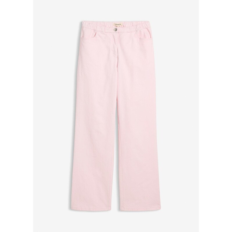 bonprix Palazzo nohavice s pohodlným vysokým pásom, farba ružová 68404722