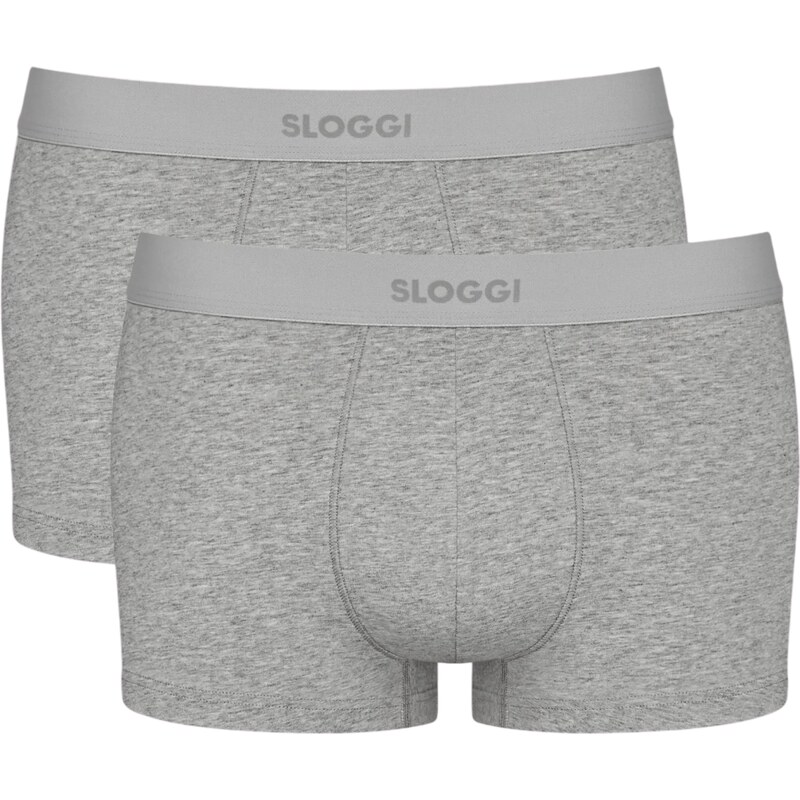 Pánske boxerky EVER Ease Hipster 2P - neznáme - sivé M034 - SLOGGI 65722014